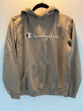 Champion Boy’s Pullover Hoodie in Tan & Burnt Orange